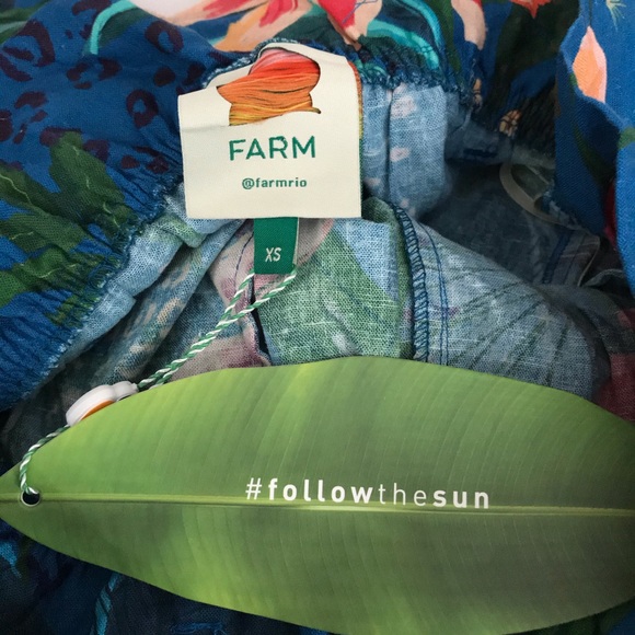 Farm Rio Jungle Print Paperbag Waist Shorts NEW - Picture 8 of 9